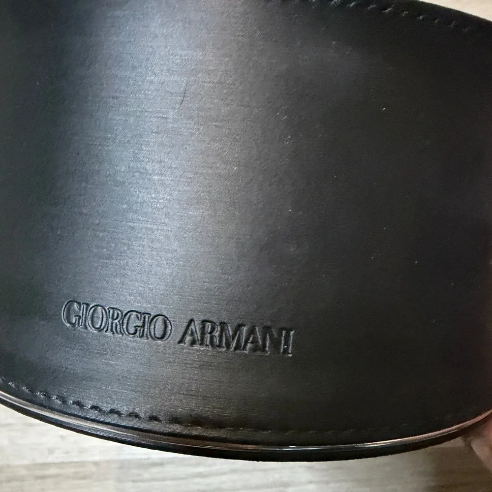 Giorgio Armani Dark Leather Sunglasses Case